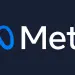 Logotipo de Meta sobre fondo azul oscuro