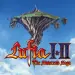 Logotipo de Lufia I & II: The Sinistrals Saga sobre una isla flotante