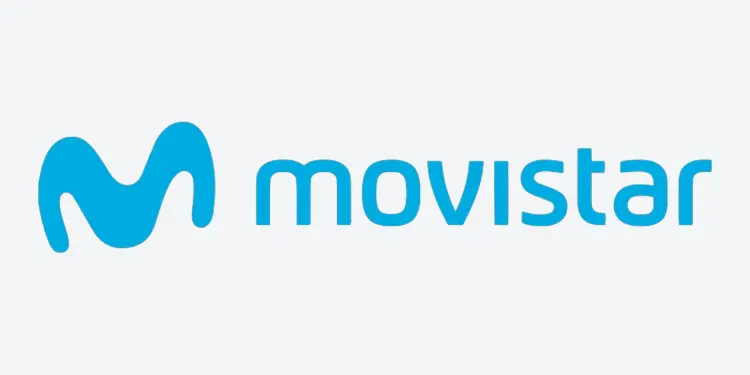 Logotipo azul de Movistar sobre fondo claro