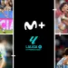 Arte promocional de Movistar Plus+ y LaLiga Hypermotion con futbolistas de la competición