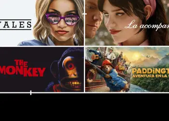 Cartel promocional de Movistar Plus+ con títulos de cine y series para sus canales temporales