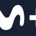 Logotipo blanco de Movistar Plus+ sobre fondo azul oscuro