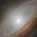 Primer plano de una galaxia espiral visto desde el espacio