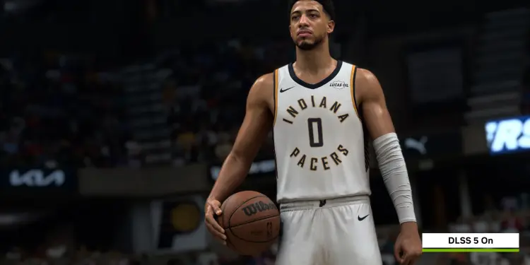 Captura de NBA 2K27 con DLSS 5 activado