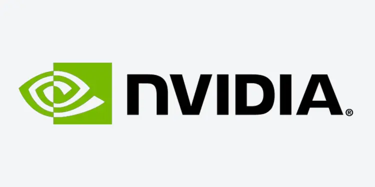 Logotipo de NVIDIA sobre fondo blanco