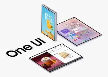 Móviles plegables junto al nombre One UI