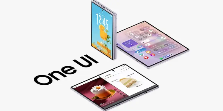 Móviles plegables junto al nombre One UI