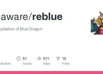 Página del repositorio zolaware/reblue, una recompilación de Blue Dragon