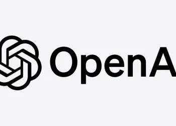 Logotipo de OpenAI sobre fondo claro