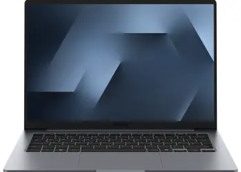 Vista frontal del portátil Samsung Galaxy Book6 de 14 pulgadas