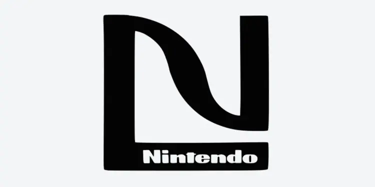 Logotipo clásico de Nintendo en negro sobre fondo blanco