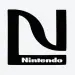 Logotipo clásico de Nintendo en negro sobre fondo blanco