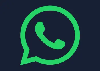 Logotipo verde de WhatsApp sobre fondo oscuro