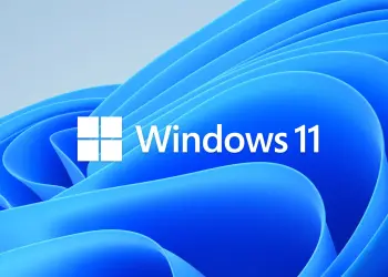 Logotipo de Windows 11 sobre el fondo azul Bloom