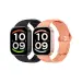 Dos relojes inteligentes Redmi Watch en negro y rosa