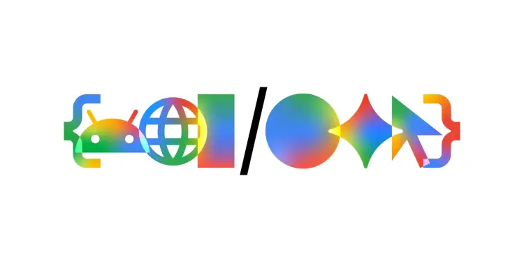 Símbolos multicolor de Android, IA y programación