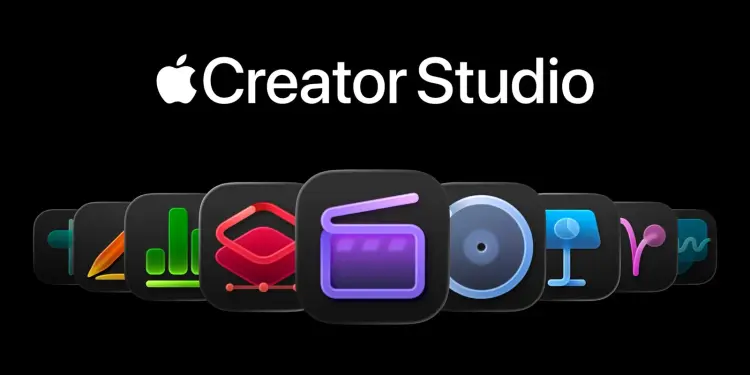 Logotipo de Apple Creator Studio e iconos de aplicaciones