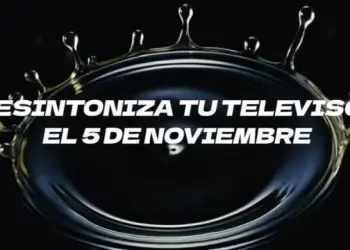 Texto «Resintoniza tu televisor el 5 de noviembre»