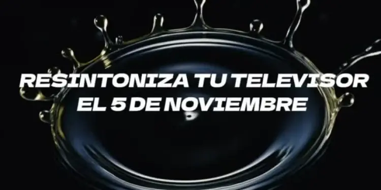 Texto «Resintoniza tu televisor el 5 de noviembre»