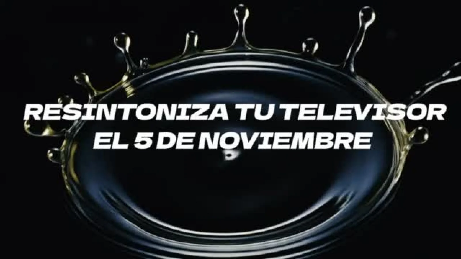 Texto «Resintoniza tu televisor el 5 de noviembre»