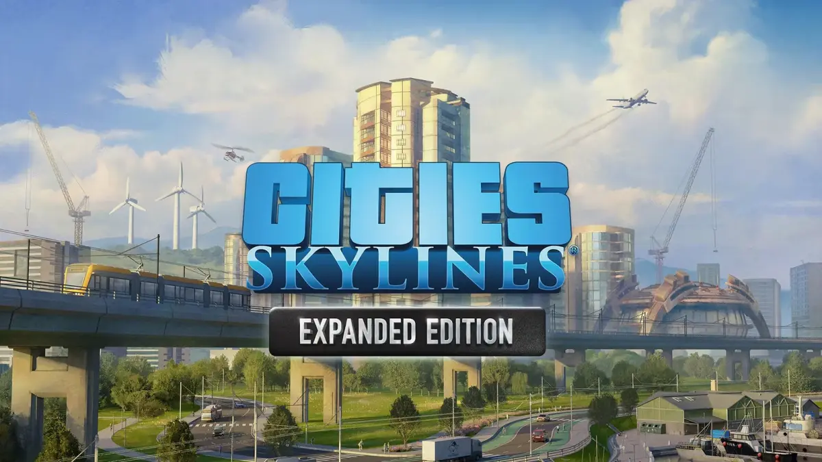 Título de Cities: Skylines – Expanded Edition sobre una ciudad