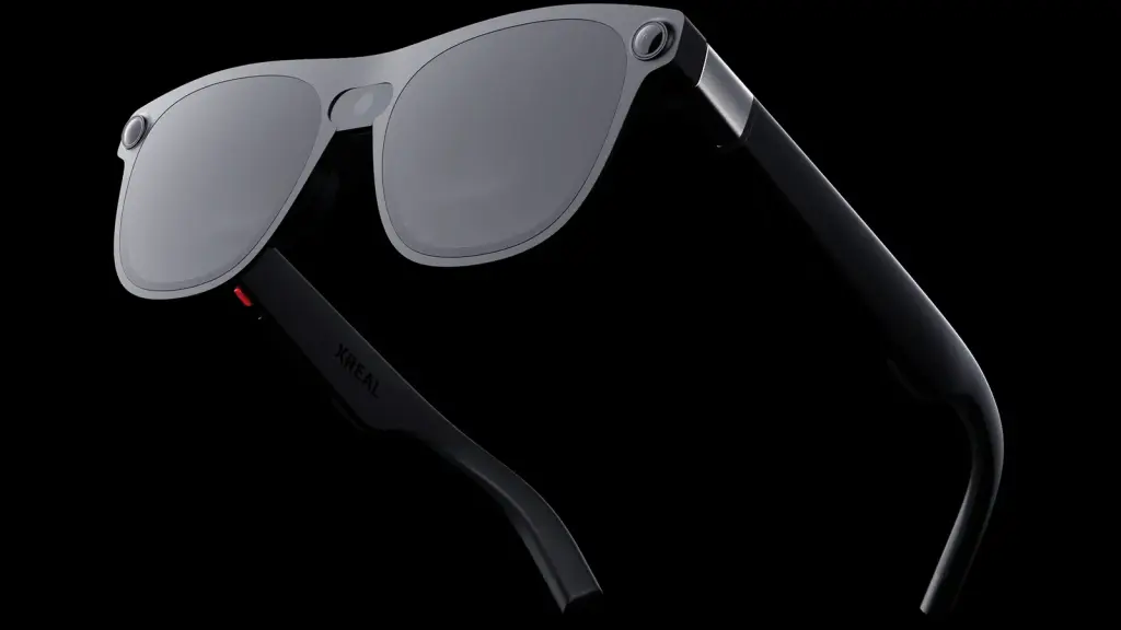 Primer plano de las gafas XREAL AURA