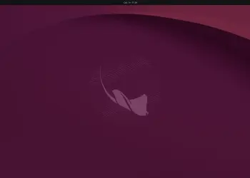 Escritorio de Ubuntu con fondo morado