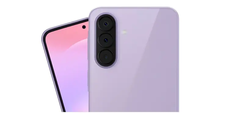 Galaxy A37 5G violeta por delante y por detrás