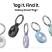 Cinco Galaxy SmartTag3 de distintos colores