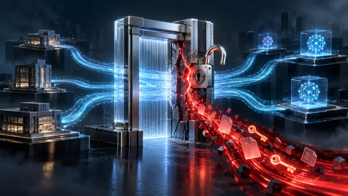 Gateway digital con un candado abierto