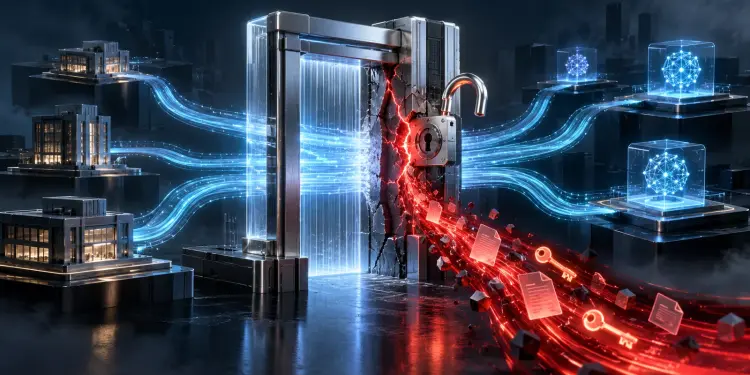 Gateway digital con un candado abierto