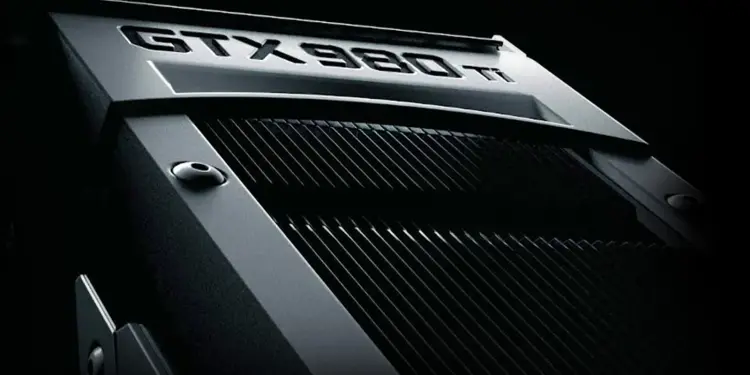 Tarjeta gráfica GeForce GTX 980 Ti en primer plano