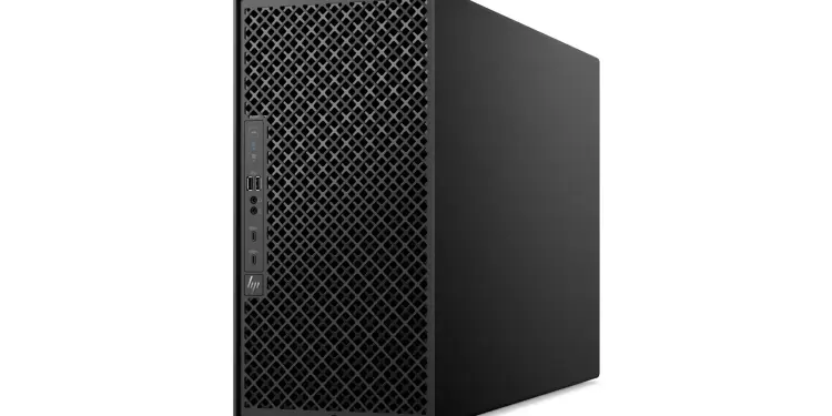 Torre negra HP ZGX Fury con frontal de rejilla