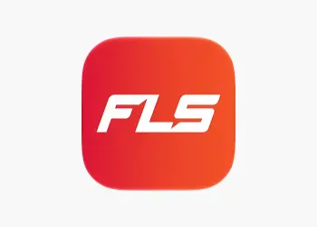 Icono rojo y naranja con las siglas FLS
