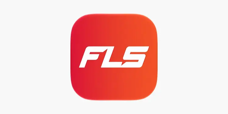 Icono rojo y naranja con las siglas FLS
