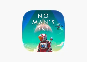 Astronauta y planeta en el icono de No Man’s Sky