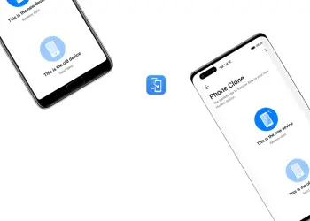 Dos móviles con la interfaz de Phone Clone