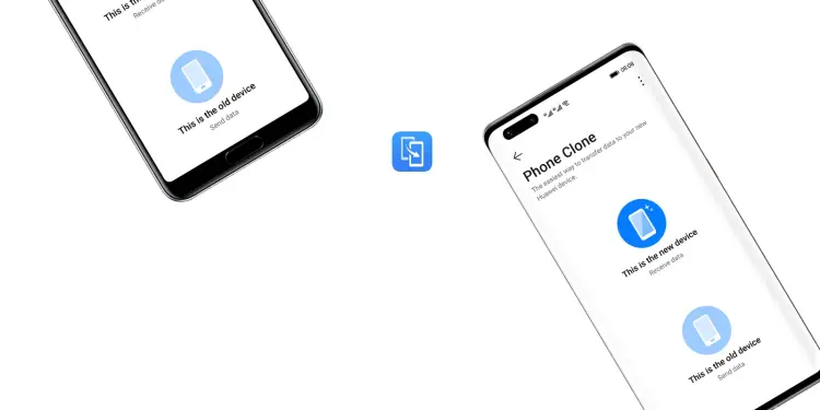 Dos móviles con la interfaz de Phone Clone