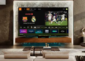 Televisor con la interfaz de Orange TV