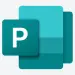 Logotipo turquesa de Microsoft Publisher
