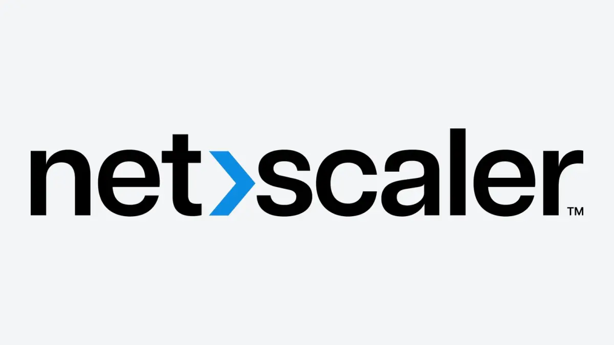 Logotipo negro y azul de NetScaler