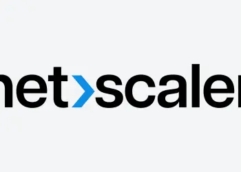 Logotipo negro y azul de NetScaler