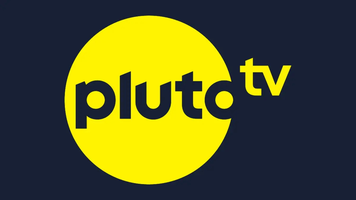 Logotipo amarillo y azul de Pluto TV