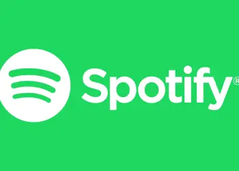 Logotipo blanco de Spotify sobre fondo verde
