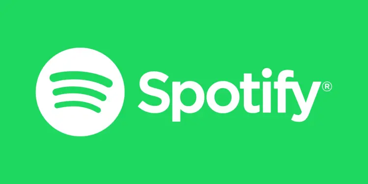 Logotipo blanco de Spotify sobre fondo verde