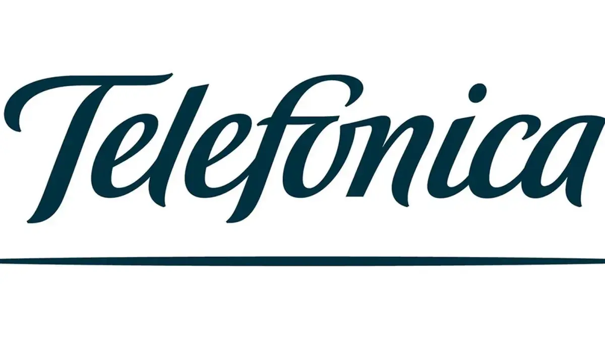 Logotipo de Telefónica en azul oscuro
