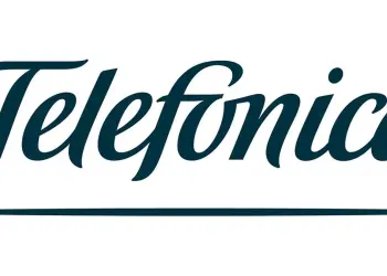 Logotipo de Telefónica en azul oscuro
