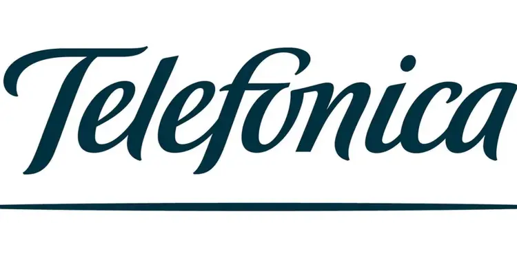Logotipo de Telefónica en azul oscuro