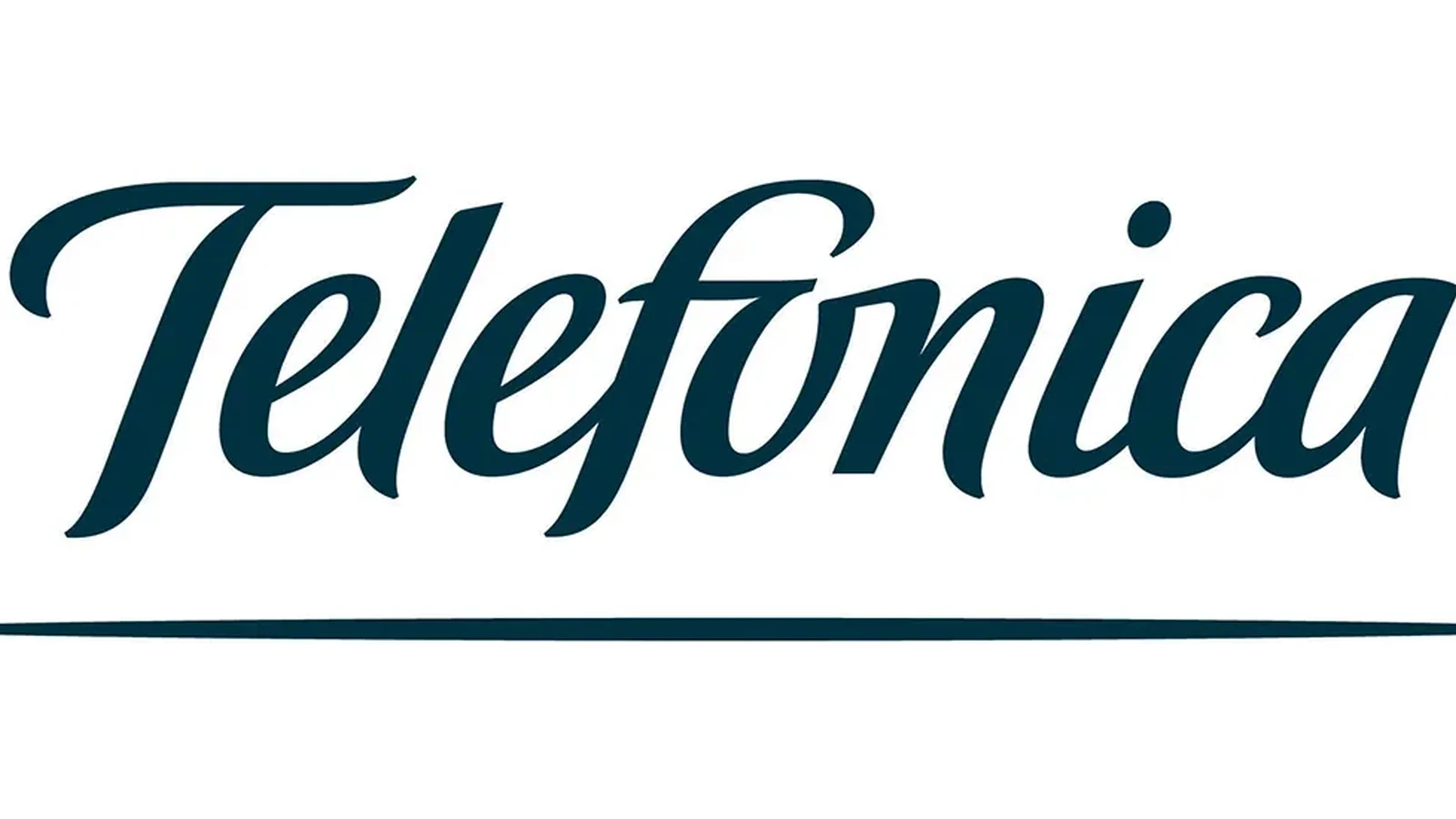 Logotipo de Telefónica en azul oscuro