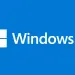 Logotipo blanco de Windows 11 sobre azul